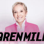 "Karen Mills" Posed smiling in a hot pink blazer.